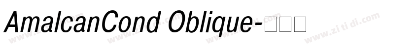 AmalcanCond Oblique字体转换